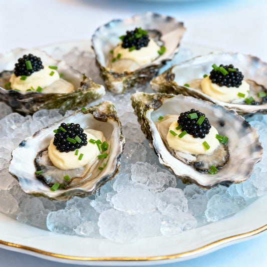 Oysters with Caviar and Champagne