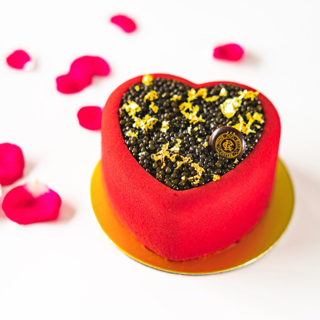 Caviar Ruby Cake _ Heart Shape